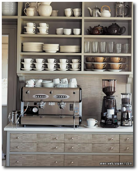 Martha Stewart S Grey Kitchen Showing Off Her Espresso Maker