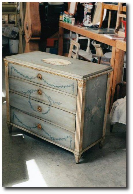Neoclassical Painted Chest Found on warnergraves.com