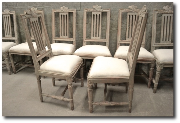 Country Swedish Furniture, Gustavian Style Dining Chairs Uk