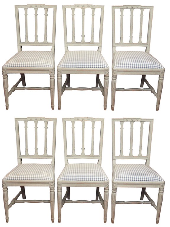 Dining Chairs Swedish Furniture, Gustavian Style Dining Chairs