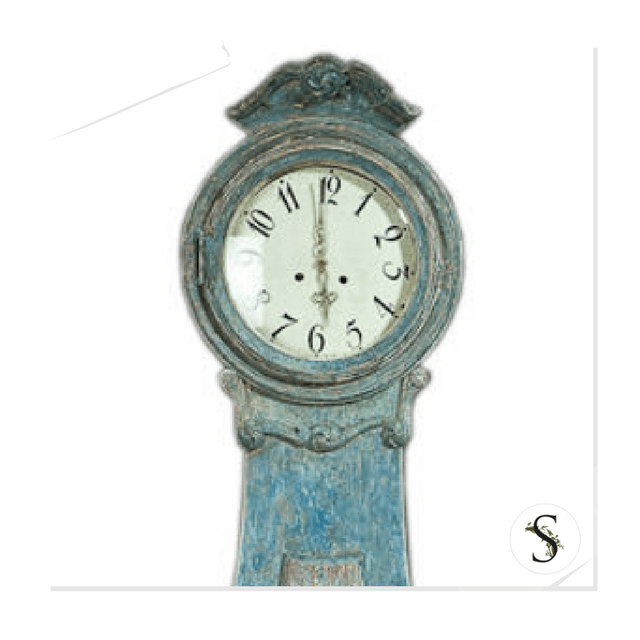 3 Spectacular Blue Painted Mora Clocks