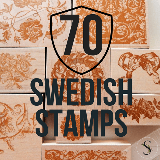 70 Rococo Swedish Stamps For Home or Business Use