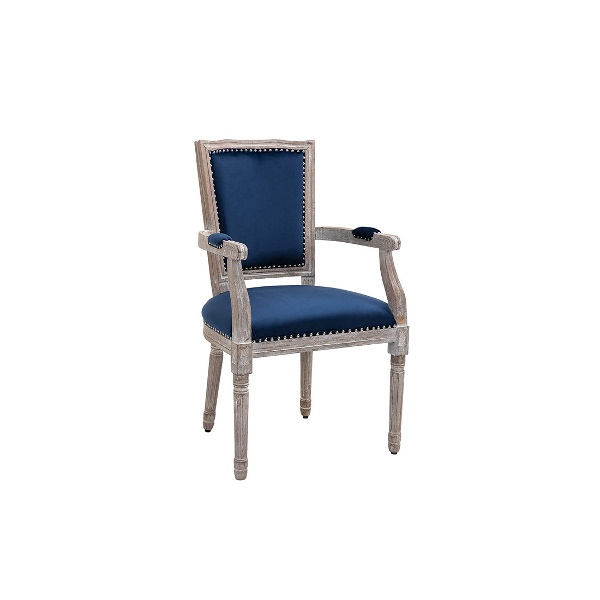 $180 – Vintage Louis XVI Inspired Swedish Armchair In Blue